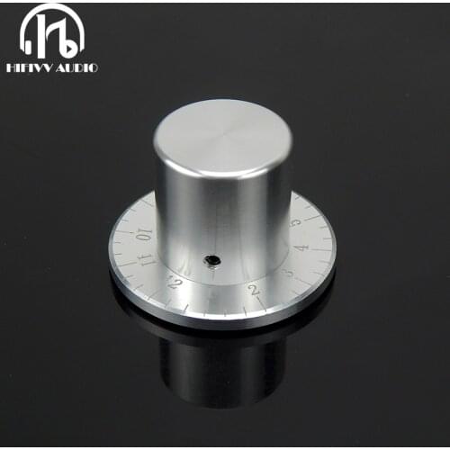 HIFI audio amp Aluminum Volume knob 1pcs Diameter 38mm Height 33mm amplifier Potentiometer knob with yardstick scale