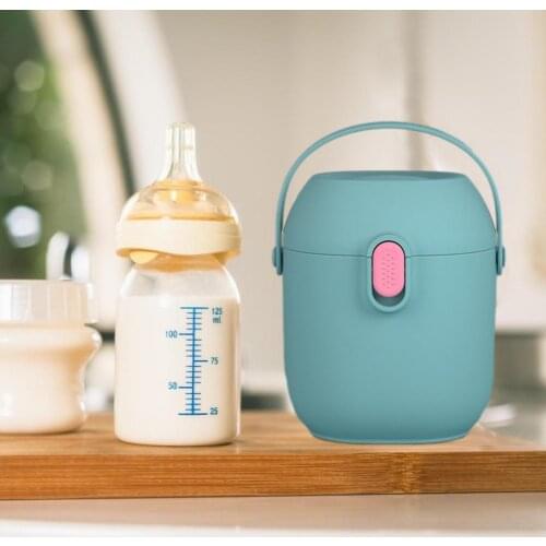 Milk Powder Storage Box With Spoon Portable Snack Container High Capacity Double Layer Double-hole Feeding Box For Newborn