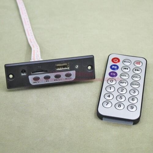 1set/lot +5V~+12V MP3 WAV Audio Decoder Module Board PCB USB TF Card Audio Decoder With Black Panel Wire IR Controller