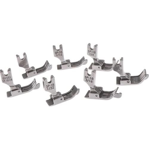 1PC Metal Presser Foot SP-18 Industrial Sewing Machine Flat Car Moving Edge Single Needle Flat 1/4 1/8 3/8 1/16 3/16 5/16 1/32