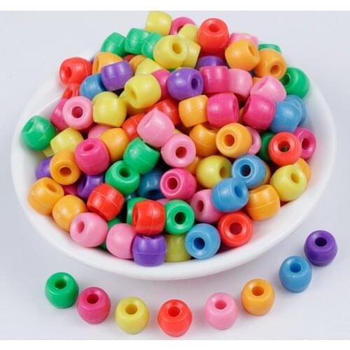 4x6mm 6x6mm 6x8mm 6x9mm 30-100Pcs/lot Acrylic Beads Random Mixed Color Round Loose Beads for Jewelry Diy Necklace Accessories