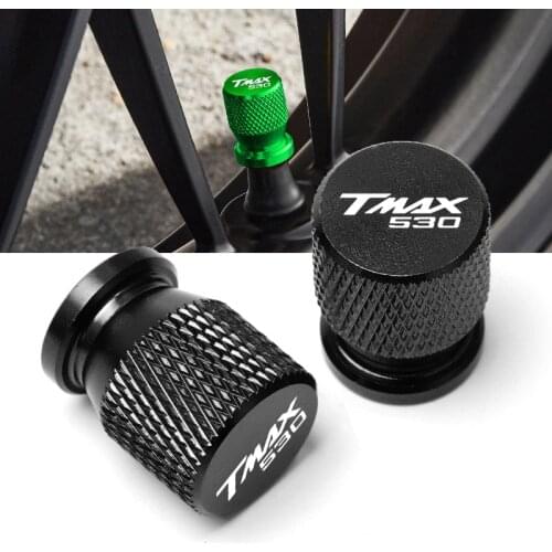 For YAHAMA TMAX TMAX530 530 Motorcycle Accessories Couple Aluminum Vehicle Wheel Tire Valve Stem Caps Covers Universal With Logo