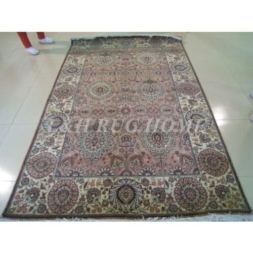 Free shipping 5.5'X8.75' 180 Line Hand-knotted Wool and silk Oriental Persian carpet handmade Persian carpet
