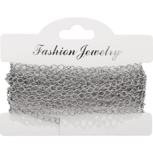 10 meters width 3.6MM Gold Silver Stainless Steel Necklace Extended Chain Link Chains Jewelry Accessories
