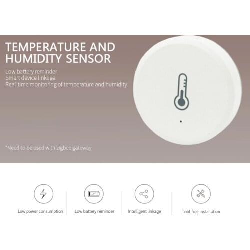 Tuya Smart ZigBee Temperature And Humidity Sensor Battery Powered Home Security With Tuya Smart Life App Alexa Google Home App