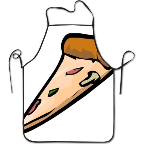 Design Kitchen Apron for Women Men - Creative Bib BBQ Barbecue Cooking Gardening Cartoon Pizza