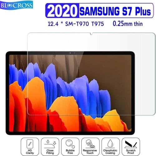 For Samsung Galaxy Tab S7 Plus 12.4 Tablet Screen Protector Tempered Glass for Tab S7+ SM-T970 SM-T975 SM-T976 Protective Film