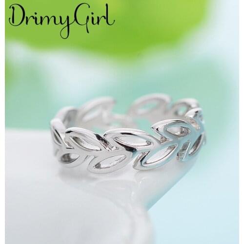 Luxury Brand Hollow Leaf Rings For Women Wedding Statement Jewelry Valentines Gifts Lover Finger Ring 2021