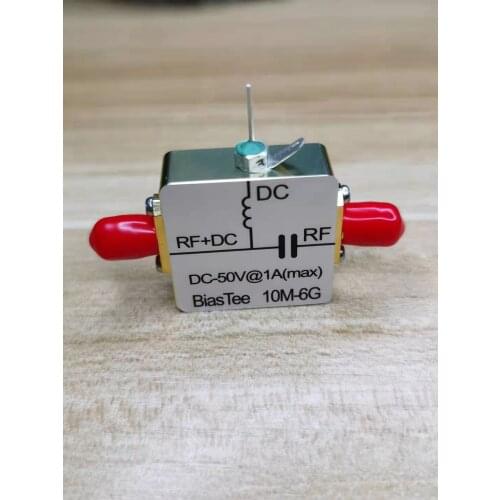 Radio frequency feed box / bias / coaxial feed RF isolated 1m-6ghz low insertion loss