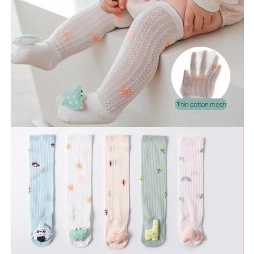 Summer Newborn Baby Mosquito Socks for 0-3years Baby Kids Boys Girls Thin Soft and Comfortable Socks Breathable Mesh Cute Doll