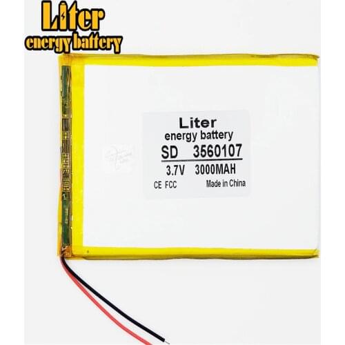 Liter energy battery 3.7V 3000mAh 3560107 Lithium Polymer Accumulator Li ion Rechargeable Battery