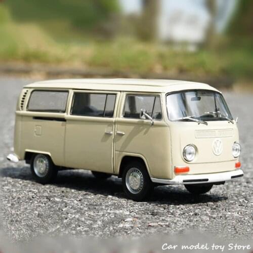 WELLY 1:24 Volkswagen 1972 T2 BUS bus van simulation alloy car model crafts decoration collection toy tools gift