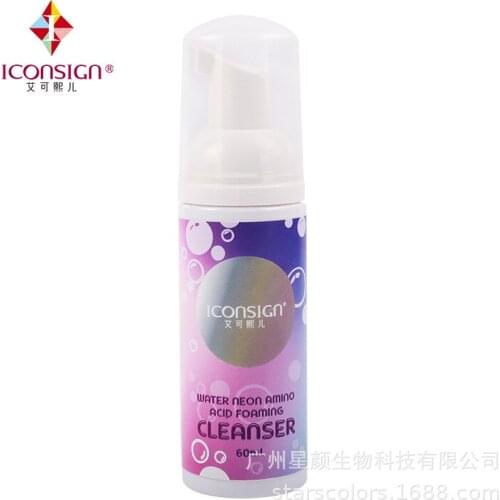 60 ml Water Neon Amino Acid Foaming Eyelash Cleansing Mousse Removes oil Moisturizing Plant Extract Natural Non-irritating
