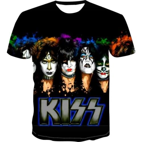 3D new fashion print kiss mens T-Shirt Funny cool trendy mens T-shirt / street style versatile mens 2020 top s-6xl