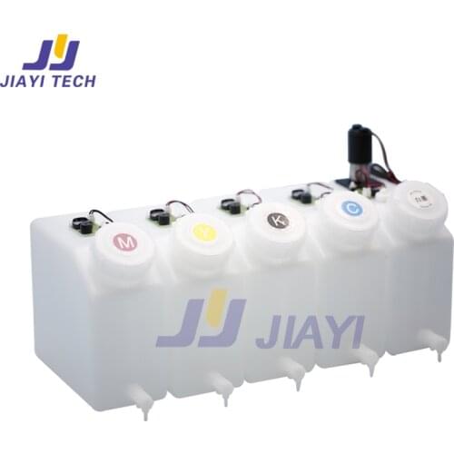2L Single Export 5 Colors Alarm Ink Tank System with Stirring for Continuous Supply Ink System Epson Allwin Wit-color Printers