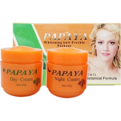 2 Pcs Papaya Vitamina C Whitening Cream For Women Cream Anti Morning Evening Whitening Nourishing Winter And Set Aging N8S8