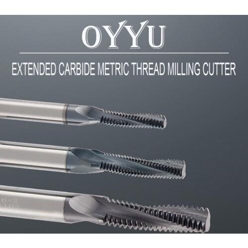 Thread milling cutter machining center milling cutter carbide metric long tungsten steel milling cutter full tooth M4M20