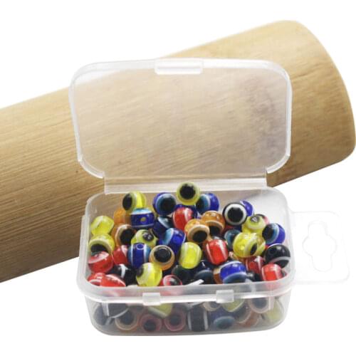 100 PCs/Set Fish Eye Fishing Beads 6mm Mixed Color Carolina Rigs Taxes Rigs Fishing Beads DIY Kit Bass Fishing Tackle