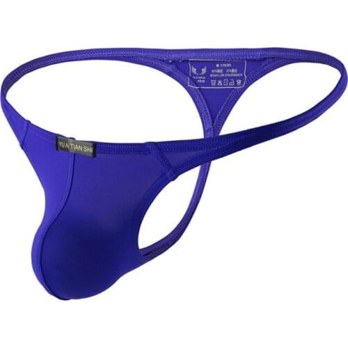 Sexy Men String Bikini Solid BriefsThongs and G Strings Sexy Underwear Penis Pouch Lingerie Jockstrap Men Thong Cueca
