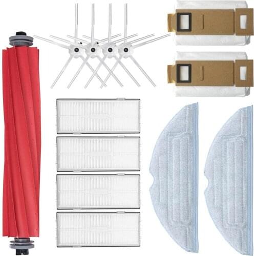 For Xiaomi Roborock S7 T7S T7PLUS Of Filter Detachable Rubber Main Brush/Cover Mop Cloth Side Brush Vacuum Cleaner Parts