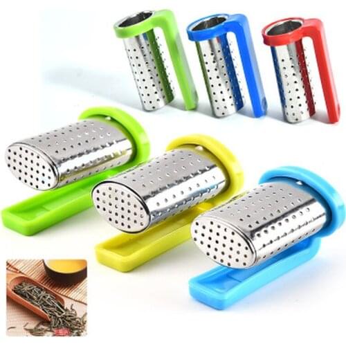 Tea Infuser Loose Leaf Tea Diffuser Strainer Herbal Spice Filter Drinkware Tea Accessories With Handle Hanger Stainless Steel