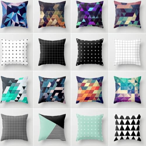 Nordic Magic Color Black and White Series Pillow Cushion Living Room Pillows Bed Head Backrest Cushion Geometric Decoration