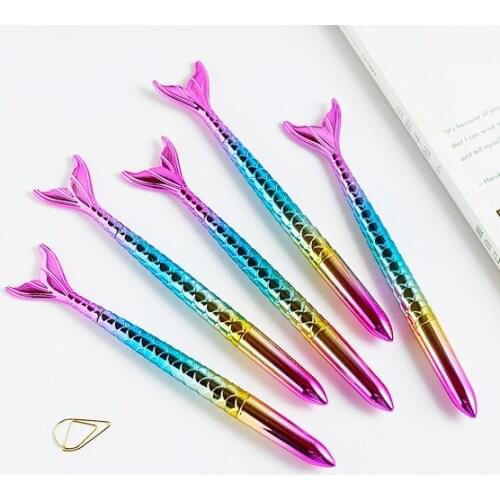 50pcs kawaii gel pen lot fashion sea-maid mermaid pens for school student office writing supplies cute stationary korean pen