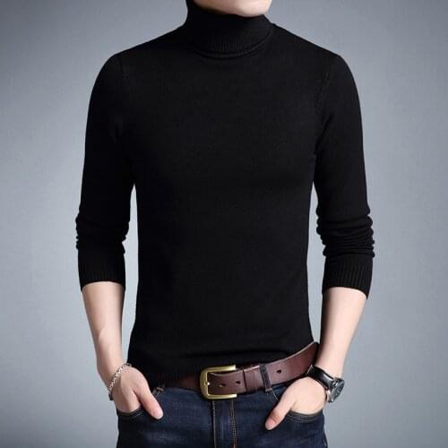 Fad Fashion Brand New Turtleneck Sweater Men Mens Pullover Slim Fit Jumpers Knitred Autumn Casual Men Clothes Pull Homme