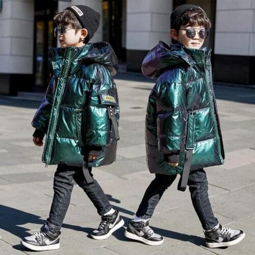 Girls' Loose Down Hooded Jacket Fashion Color-changing Cotton Jacket New Winter Thickening And Warmth Childrens Down Cotton