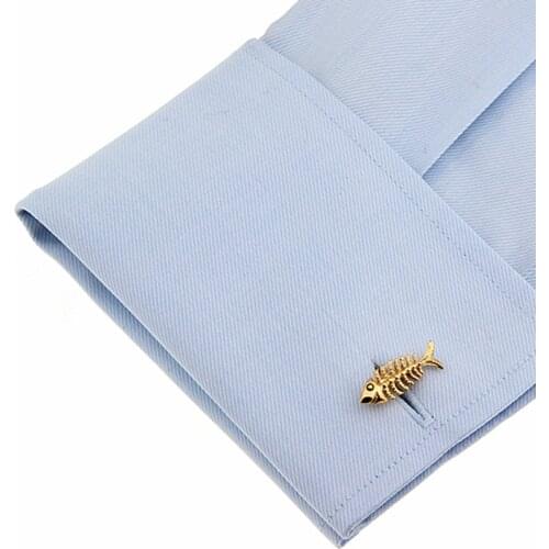 Fishbone Cufflink Mens Jewelry Gift for Man Button for Cuff shirt 5pairs per lot
