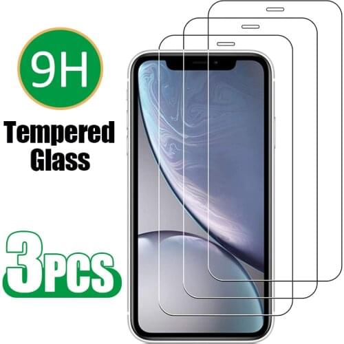3Pcs Protective Glass On iPhone 11 12 Pro Max XS XR 7 8 6s Plus SE Screen Protector For iPhone 12 Mini 11 Pro Max Tempered Glass