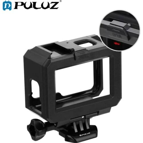 PULUZ ABS Plastic Frame Mount Protective Case For GoPro HERO9 Black Housing Cover & with Buckle Basic Mount & Screw Accessoories