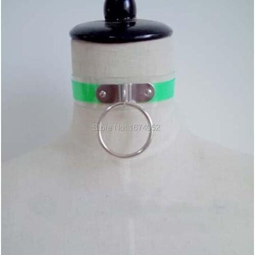 Designed Women Girl 100% Handcrafted Layered PVC Vinyl Choker Candy Color Faux Leather O-Round Transparent Collar Necklace