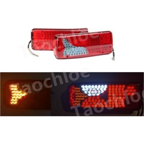 1Pair 24V TRUCK Brake Stop LIght Lorry Trailer Truck 120LED Tail Rear fog Light For MAN for DAF For TGX for SCANIA For volvo