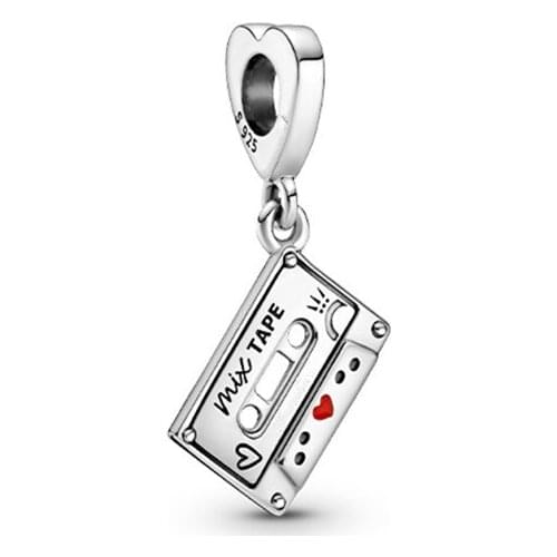 2021 New Valentines Day Our Love Songs Mix Tape Dangle Charms 925 Sterling Silver Fit Bead Bracelets Gift DIY For Women Jewelry