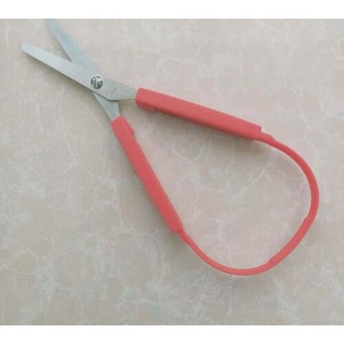 CPDD 6pcs Colorful Loop Scissors for Kids Easy Grip Self-Opening Scissor Safety Cut