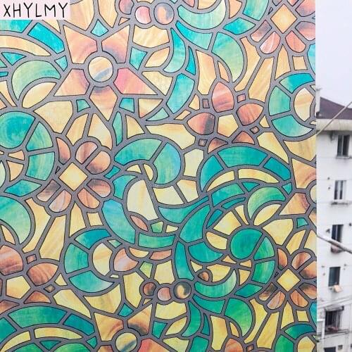 Church Matte Stained Decorative Window Film Self Adhesive Privacy Glass Sticker Heat Insulation Window Covering Film For Home