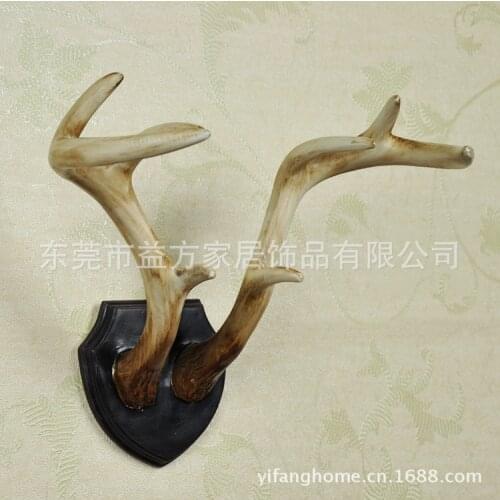 European and American country style home decor resin crafts wall-mounted antlers simulation animal shaped pendant