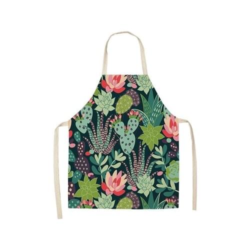 KC * High Quality Cotton and linen cartoon animal catus apron Home Cooking Baking Waist Cleaning Tools