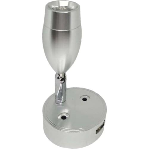 2pcs/set Home 3W Motorhome RV Boat Dimmable Eye Protection Flexible LED Reading Light Wall Mounted Night Lamp Bedside 12V Indoor