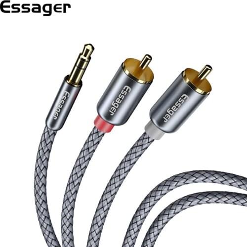 3.5mm One Divided into Two Turn Dual RCA RCA Audio Adapter Cable Audio Computer Mobile Phone Converter Cable