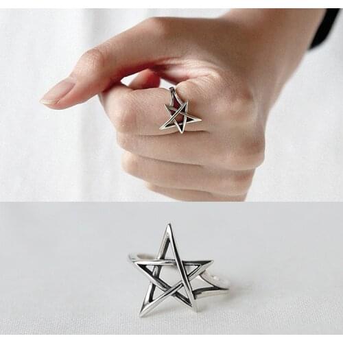 Creative Style Boho Star David Rings For Women Men Adjustable Ring Fashion Charm Jewelry Wholesale 2021