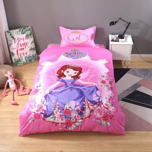Disney Sofia Princess Bedding Set Crib Cotton Twin Quilt Duvet Cover for Baby Kids Child Cartoon Mermaid Edredones Niños Girl