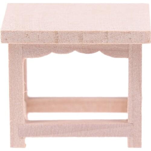 Dollhouse Miniature Accessories Wood Stool Flower Stand Beer Stand Simulation Chair Furniture Model Toys for Doll House Decor