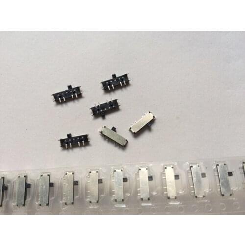 Original new 100% SS-204BS toggle switch small toggle SMD side toggle sliding 3gear 8pin