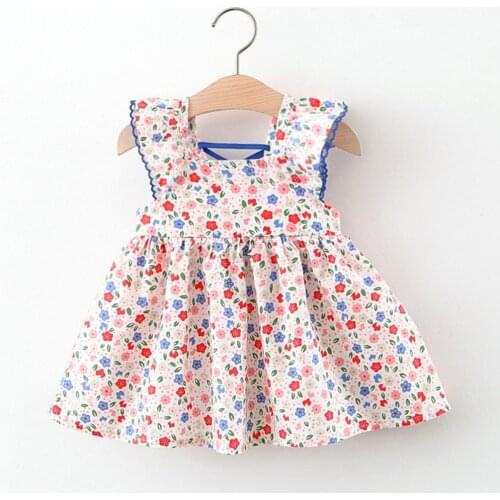 Toddler Baby Kids Girls Floral dress Strap Summer Dress Princess Dresses Clothes newborn girls cute casual clothes party dress
