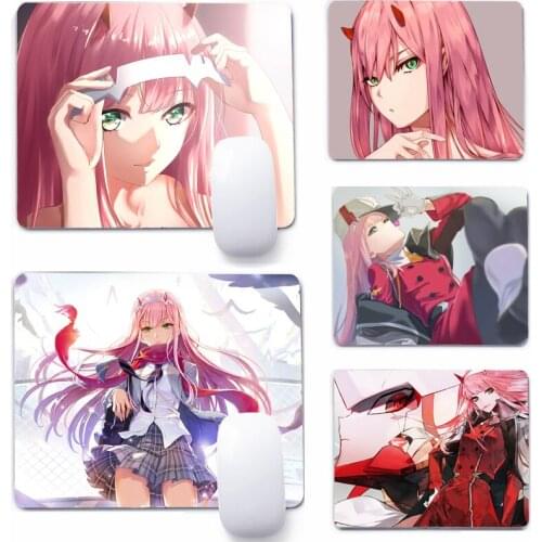 Zero Two Anime Hot Mouse Pad Deskpad Gaming Writing Desk Mat Keyboard Mats For Office Home Computer Mousepad