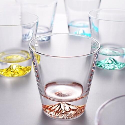 Japanese Style Glass Cup Crystal Handmade Whiskey Glass Creative Color Iceberg Cup Bar Cup