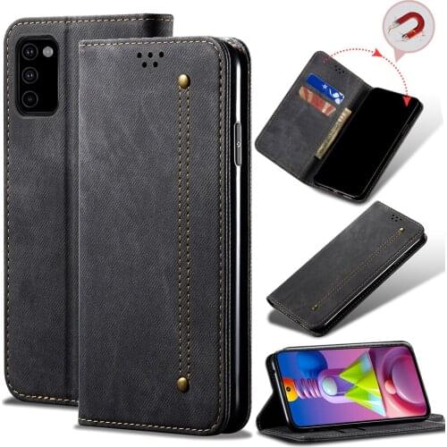 Ultra Thin Suede Leather Wallet Case for Samsung Galaxy M32 M51 M31S M11 M31 M21S M40S M30S M21 Magnetic Card Slot Flip Cover