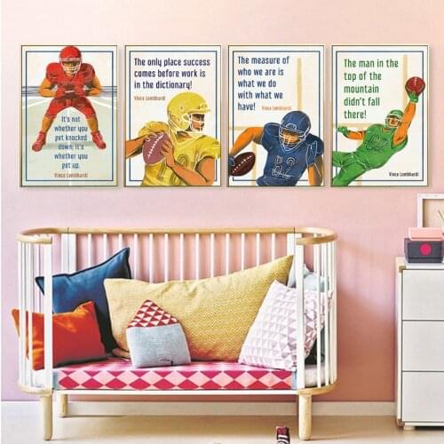 Vince Lombhardi Motto Fashion style canvas painting art printing poster picture wall hanging living room home decoration